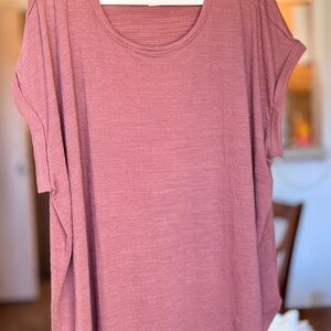 Maurices Dusty Rose Short Sleeve Scoop Neck Tee